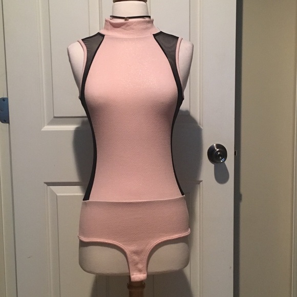 Tops - Peach Shimmery Bodysuit